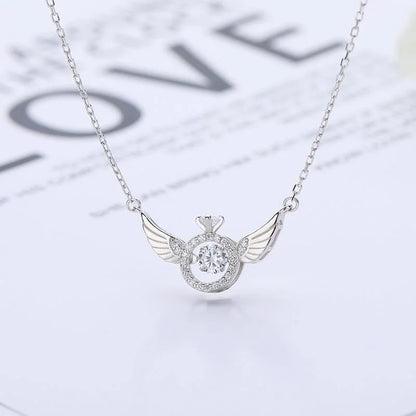 Angel Wing Necklace for Women - Korean Style Dainty & Elegant Pendant, Minimalist Delicate Gold/Silver Chain Jewelry Gift